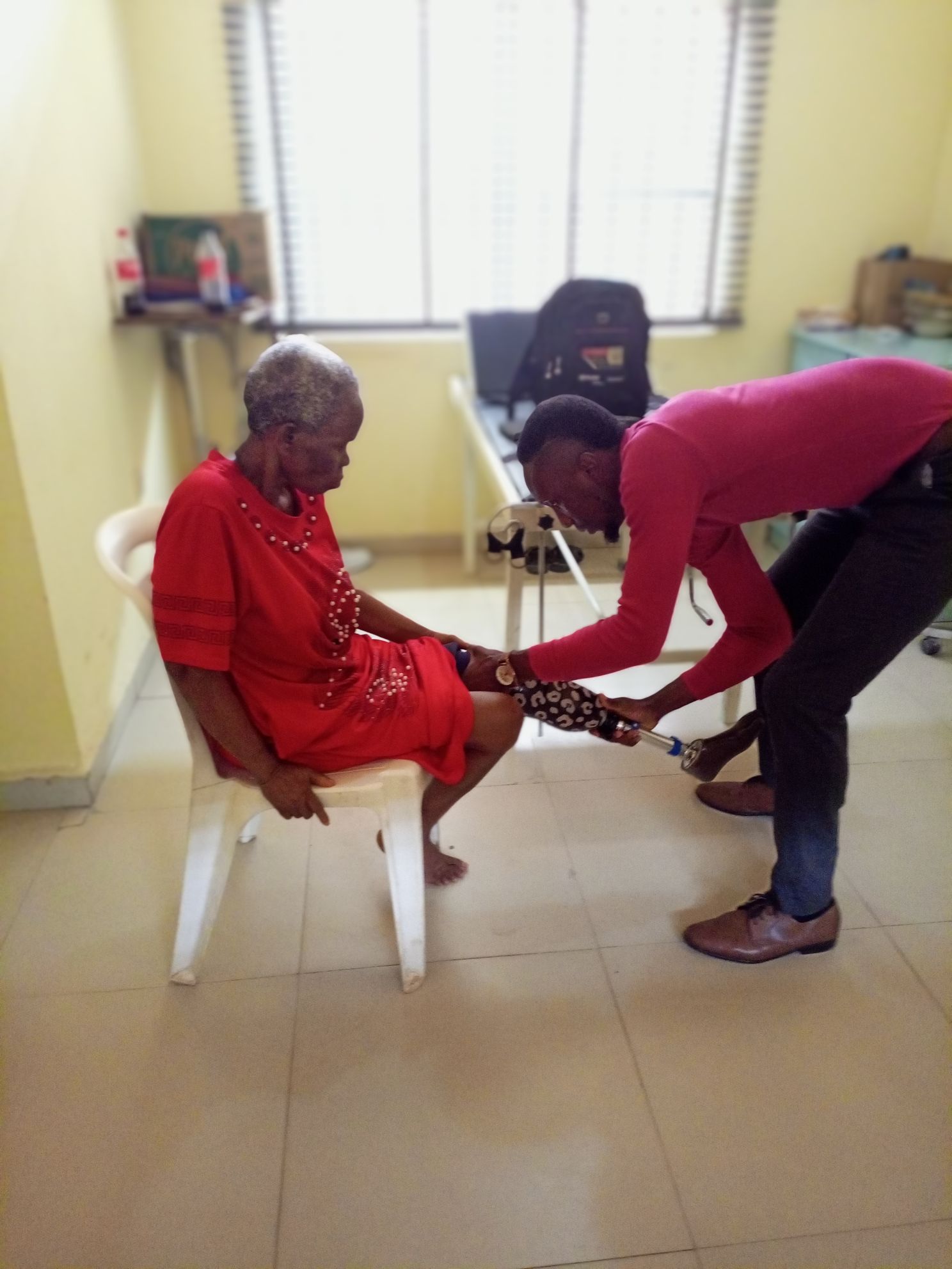 Clinical Prosthetics Care at HMRC - Donning & Fitting Prosthetic Socket